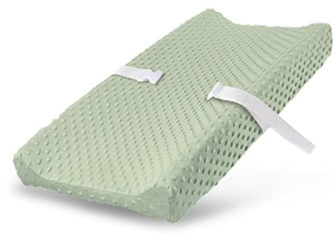 Wickelauflagenbezug, ultraweiche Minky Dots Plüsch-Wickeltischbezüge, atmungsaktiv, Nerz-Wickeltisch-Abdeckung, abwischbare Wickelauflagenbezüge für Säuglinge, Neugeborene, Babys, Mädchen, Jungen