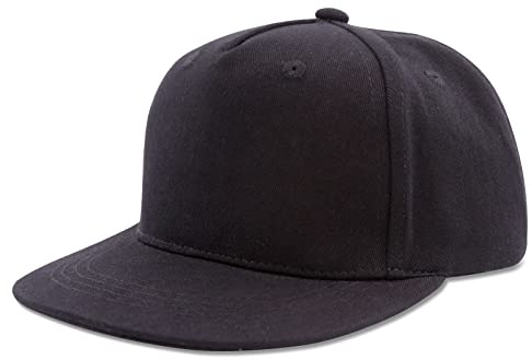 SEYUFN Kinder Baseballmütze Baby Mädchen Jungen Kappe Cap Baseballkappe mit Flacher Krempe für Kinder Jungen Sport Hut mit Cartoon-Muster Mädchen (Schwarz, 2-4 Jahre(52cm))