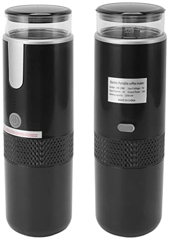Zerodis Tragbare Kaffeemaschine, Kompatibel mit Tragbaren Mini-Taschenkaffeemaschinen für K-Cup-Kapseln, Gemahlener Kaffee, Handkaffeemaschine, Manuell Bedient, für Camping, Wandern