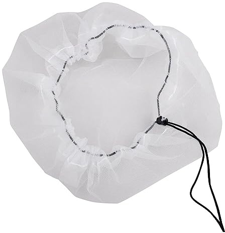 Rain Barrel Mesh Cover Adjustable Insect Fine Mesh Cover with Drawstring Water Collection Buckets Cover Outdoor Garden Water Tank Screen Mesh Cover to Keep Fallen Leaves Debris Out, Diameter 85cm