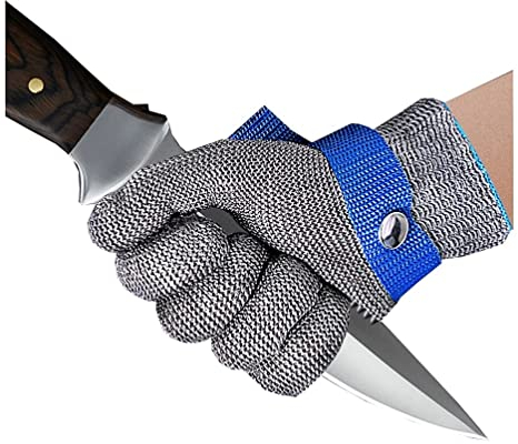 Schnittschutzhandschuhe Schnittschutzhandschuhe aus Stahldraht, Sicherheitshandschuhe für Metzger, Holzschnitzerei, Angeln, Küchenhandschuhe zum Fleischschneiden aus Metall zum Entfernen von Aust