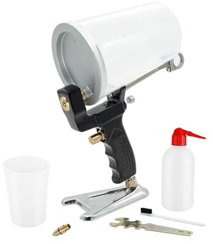 DOJOEUU Pistola a spruzzo per gelcoat ad Aria compressa, Pistola a spruzzo per gelcoat Portatile con ugello da 4 mm e 3 Tazze, Pressione dell'Aria 0,4-0,5 MPa, Pistola a spruzzo per Scarico gelcoat