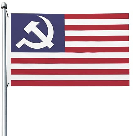 Hammer Und Sichel Flagge Der Vereinigten Staaten Farbflagge Langlebig Banner Lustige Gartenfahne Für Außen Porch Innen 90X150 Cm