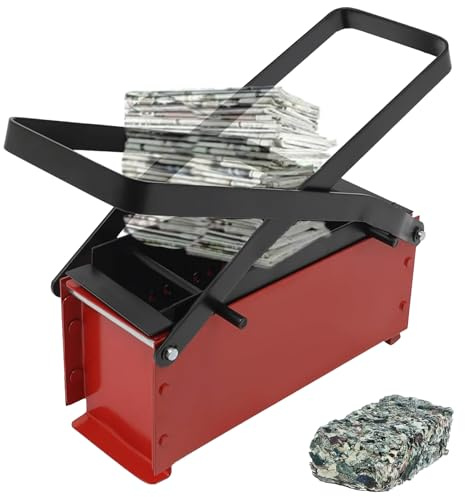 Machine à briquettes en papier – Outil de presse à brique durable, machine de presse à combustibles de cheminée, système de moulage haute pression, recyclage des journaux | Machine de compression