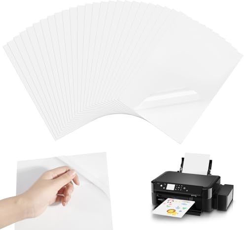 25 Piezas Cinta Adhesiva Doble Cara Transparente A4, Hojas de Cinta Adhesiva Doble Cara Transparente, Película Autoadhesiva Blanca Doble Cara, Ideal para Envolver Regalos, Manualidades y Decoración