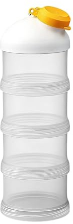 Wcybym Portable Milk Powder Formula Dispenser, with Multi-Compartment Design, 23.4x7.9x7.9cm, Milk Powder Pots, Ṁilk Cans Snack Storage Box, Versatile, for Night Feedings
