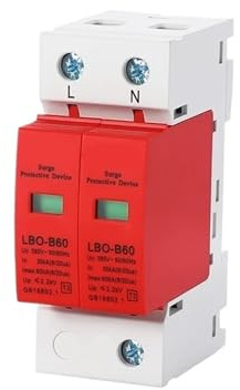 Dispositivo di protezione da sovratensione AC SPD Bassa tensione Distribuzione Dispositivo di protezione da sovratensione domestica 2P 20KA~40KA Modulo interruttore 1 PZ(2P 385V AC,10-20KA(Orange))