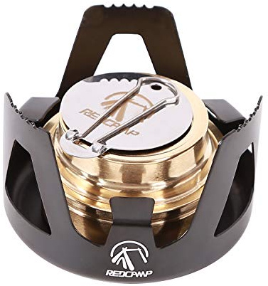 REDCAMP Mini-Spiritusbrenner, Alkoholkocher für Camping, Brenner, Herd | Einstellbare Flamme, Windschutz, Ultraleicht Tragbar, Für BBQ Backpacking Wandern Outdoor Kochen Picknick Treibstoff Nicht