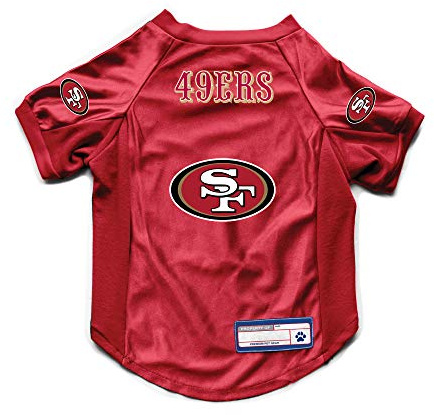 Littlearth NFL San Francisco 49ers Stretch Pet Jersey, Team Color, X-Small