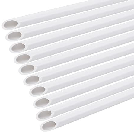 GOONSDS Tube en Fibre De Verre Blanc - pour La Transformation du Modèle De Construction De Table De Sable, Matériau De Modèle en Plastique De Tube Rond 10Pcs,Blanc,8mmx5mmx500mm