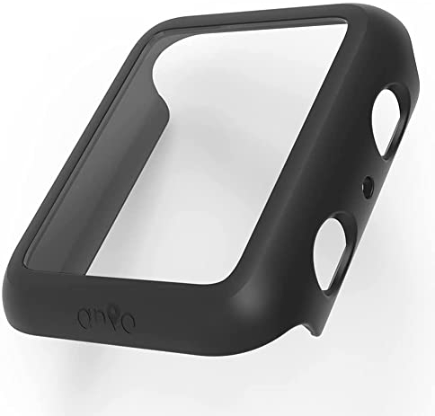 Anio Smartwatch Protector-Case inkl. Schutzscheibe, Schutzhülle Kompatibel mit Anio 5 Kinder Smartwatch und Care+ für Senioren, Displayschutz, Kratzfest und Unauffällig, Schwarz