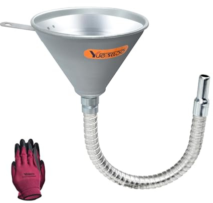 Yuesstloo GJ-19-370mm Universal-Trichter mit flexiblem Ausguss aus Stahl
