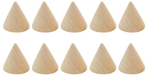 Holzkegelring Anzeige 10 unlackierter Holzkegel-Ringhalter Finger Schmuckständer DIY Holzkegel Holzkegelring Stehen