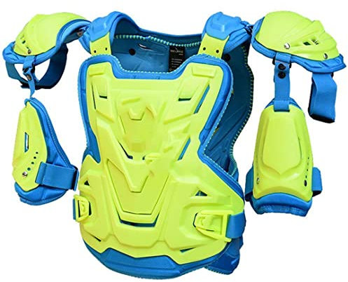 Hcclijo Rodilleras Motocross Rodilleras Protector ATV Deportes Motor-Racing Guard Seguridad Rodilleras AR08 Fluorescencia L