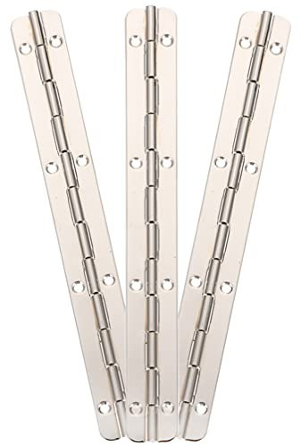 SUPVOX 3pièces Charnières Piano Inoxydables Charnières Continues Pour Boîtes à Bijoux Et Meubles Bois Conception Et Polyvalente