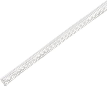 DMiotech 3mmx5m(16.4pi) Fibra Vetro Guaina Isolante Piccole Linee Tessuto Tubi per Filo Protezione con Resina Bianco