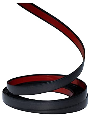 BIENKA Selbstklebend Boden Übergangsleiste Laminat Fußboden Spalt Verbindungs Abdeckleisten for Fliesenkanten, Decken, Sockelleisten (Color : Schwarz, Size : 10m/393 inch)