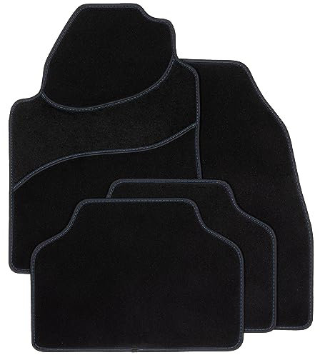 DBS - Tapis de Voiture - Universel - Antidérapant - 4 Pièces : Avant + Arrière - Tapis de Sol Automobile - Haute Qualité - Bleu