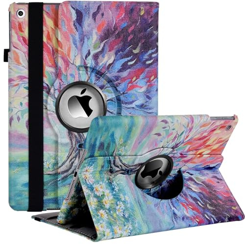 Ceysin Étui rotatif pour iPad 9{^>e<^} génération (2021) / 8{^>e<^} génération (2020) / 7{^>e<^} génération (2019) 10,2 pouces – Étui de protection rotatif à 360 degrés avec fonction veille/réveil