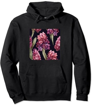 Motif floral sauvage aquarelle jacinthe Sweat à Capuche