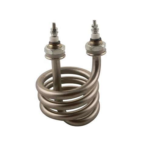 FULIMEI Thermoplongeur en spirale en acier inoxydable, tête en fer, élément chauffant for eau distillée, 220V 380V (Color : 2500W, Size : 220V)