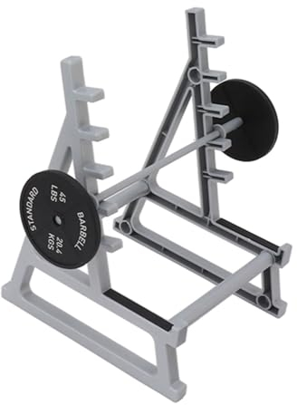HOHXFYP Squat Rack Stifthalter, Mini Langhantelständer Schreibtisch Organizer Zur Stiftaufbewahrung, Abnehmbare Büro Organizer Ornamente für Stifte, Make Up Pinsel, 6,4 X 5,0 X 4,3 Zoll
