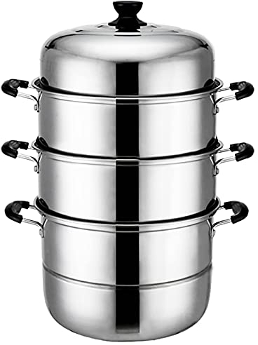 JKJZSALJ Steamer Pot/Stockpot Stainless Steel Extra-Thick,Extra-High,Steamer,Large Steamer,Extra-High,Extra-Large
