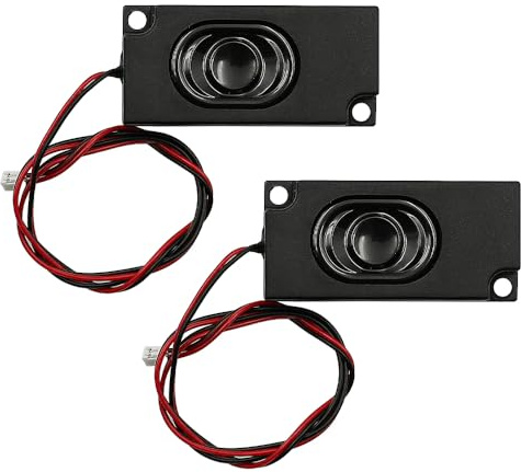 POFET 2 Stück Lautsprecher 3 Watt 8 Ohm Mini Lautsprecher mit JST-PH2.0 2 Pin Schnittstelle, Wasserdicht, Schwarz, 70 mm, 2.0, 3 W, 8 Ohm, 480 mm Kabel, für Arduino, Raspberry Pi, DIY Projekte