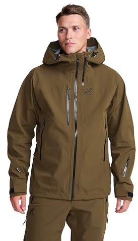 RevolutionRace Cyclone 3L Shell Jacket för Herr, Vattentät Friluftsjacka med Recco Reflektor, Dark Olive, L