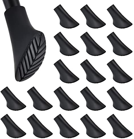 Volumoon Gehstock Gummipuffer, 20 Stücke Nordic Walking Stöcke Gummipuffer, 11mm Gummipuffer für Walkingstöcke, Leicht & Langlebig für Trekking Asphalt Kies Gebirge