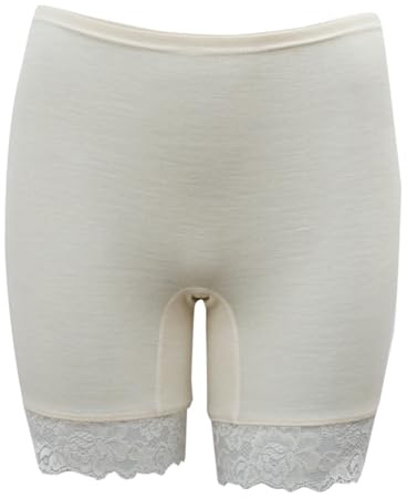 Engel Natur Damen Panty mit Spitze, 70% Wolle 30% Seide, kbT-Zertifiziert