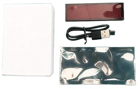 SUIOPPYUW Namensschild mit LED Ausweisanzeige und Einstellung für mehrere Anzeigemodi, kann 750 englische Zeichen speichern. ABS LED Namensschild