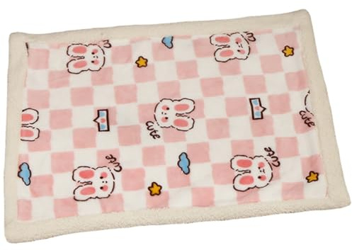 ZESLIV Hundedecke Katzendecken Flauschig, 100x70CM Haustier Fleece Decken, Flanell Hundebett Matte Schlafplatz für Hund Katzen, Rosa