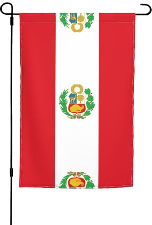WZYCWB Bandera decorativa de jardín de 12 x 18 pulgadas, bandera decorativa de jardín, patio, balcón, patio, césped, bandera decorativa de Perú