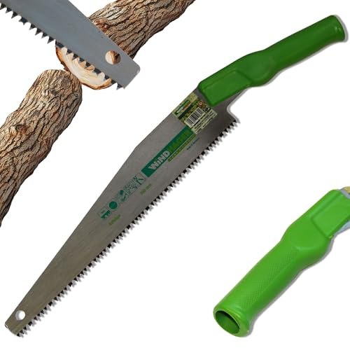 sopomarkt24 Astsäge 350mm – Gartensäge Baumsäge Handsäge mit Hobelzahn-Sägeblatt, ergonomischem Kunststoffgriff, Sägeblattschutz, Made in Germany, ideal für Gartenarbeit und Holzschnitt