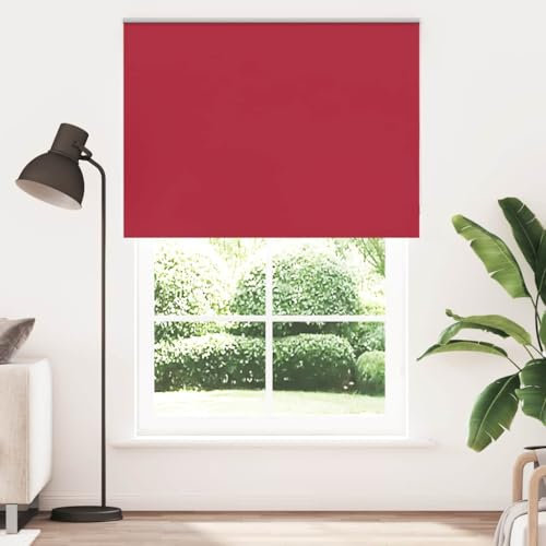 LLEZKBR Rollo Verdunkelungsrollo rot 145x230 cm Stoffbreite 141,6 cm Polyester