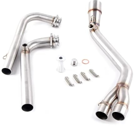 CFDEKOIB Scarico Moto Tubo Compatibile con Yamaha per Tmax 500 530 XP500 2008-2016 Silenziatore Scarico Moto Sistema Completo Collegamento Scarico Moto Tubo Collegamento