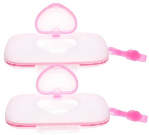 Baby våtservetter dispenser, 2 st babyvåtservetter resväska, bärbart resefodral, påfyllningsbar våtservettdispenser med flip-topp för blöjväska barnvagn ryggsäck