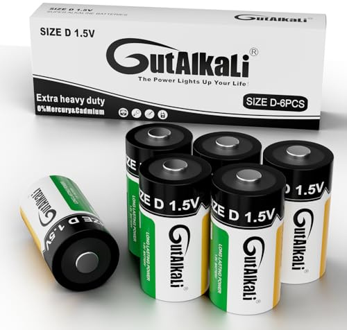 Pilas alcalinas Mono D LR20 1,5 V, 6 unidades