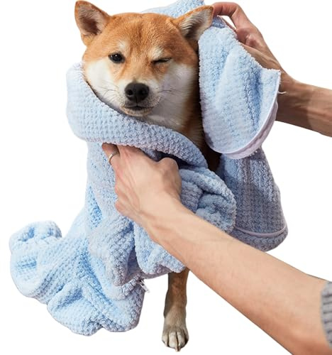 Bademantel Hund Extra Saugfähig Mit Kapuze, Hundebademantel Mit Beinen, Superweicher Bademantel Hund Aus Korallenvlies, Maschinenwaschbar, Für Hunde Nach Dem Baden, Schwimmen Und Am Strands