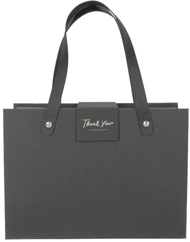 Schwarze Handgriff Faltbox mit Magnetverschluss, Stabile Geschenkbox | Halloween Geschenkideen, für Kleine Artikel und Snacks, Elegant für Geburtstag und Valentinstag