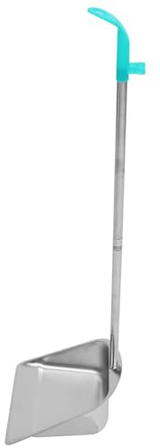 Mikikit Pelle à Poussière Inox à Long Manche Ergonomique Ramassette Maison Portable Design Vertical Gain de Place pour Ménage Quotidien