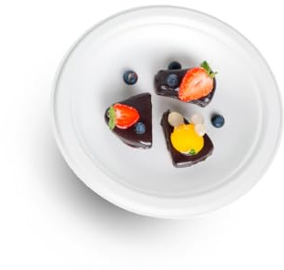 Générique 500 Assiettes Rondes en Fibre de Canne (Bagasse) Vaisselle Jetable Écologique, Biodégradable et Compostable - Résistant et Micro-ondable (17 cm plate)