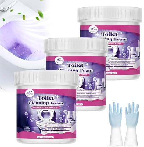 WC-Reiniger Original – Toilettenreiniger Schaum mit kraftvoller Reinigungskraft, effektiver Toilettenreiniger für gründliche Sauberkeit, WC-Reiniger Schaum gegen (3PCS-In Wannen)
