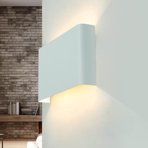 Licht-Erlebnisse Up Down Wandleuchte Innen Metall Weiß Wohnzimmer Schlafzimmer B:25,5 cm G9 max. 10 W 2-flammig kompakt Moderne Wandlampe Flur HAGA