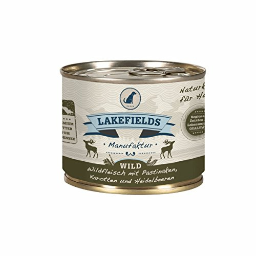 Lakefields MANUFAKTUR Nassfutter MENÜ WILD 59% Fleischanteil für Hunde 12x200g