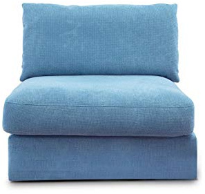 CAVADORE sofá Módulo Fiona Asiento Element con Respaldo/XXL de sillón con respaldo/94 x 90 x 112/tejido Color Azul Claro