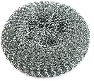 We Can Source It Ltd Lot de 10 éponges à récurer en métal galvanisé durable en alliage d'acier – Puissance de nettoyage réutilisable et robuste pour grills, barbecues, casseroles, poêles, cuisine et