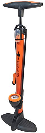 Red Loon Luftpumpe Metall Fahrradpumpe 11 bar Standpumpe Manometer Auto- Dunlop Sclaverantventil