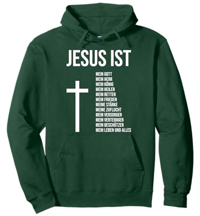 Jesus Ist Mein Alles Mein Gott und Retter Bibel Kreuz Pullover Hoodie